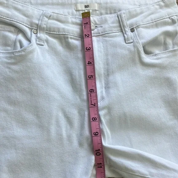 BP Nordstrom Raw Hem Skinny Size 29 High-Rise‎ Stretch White Distressed Jeans - Picture 10 of 10